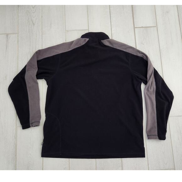 REI Mens Large 1/4 Zip Pullover Shirt Long Sleeve Black Mock Neck Fleece Outdoor - Picture 6 of 8